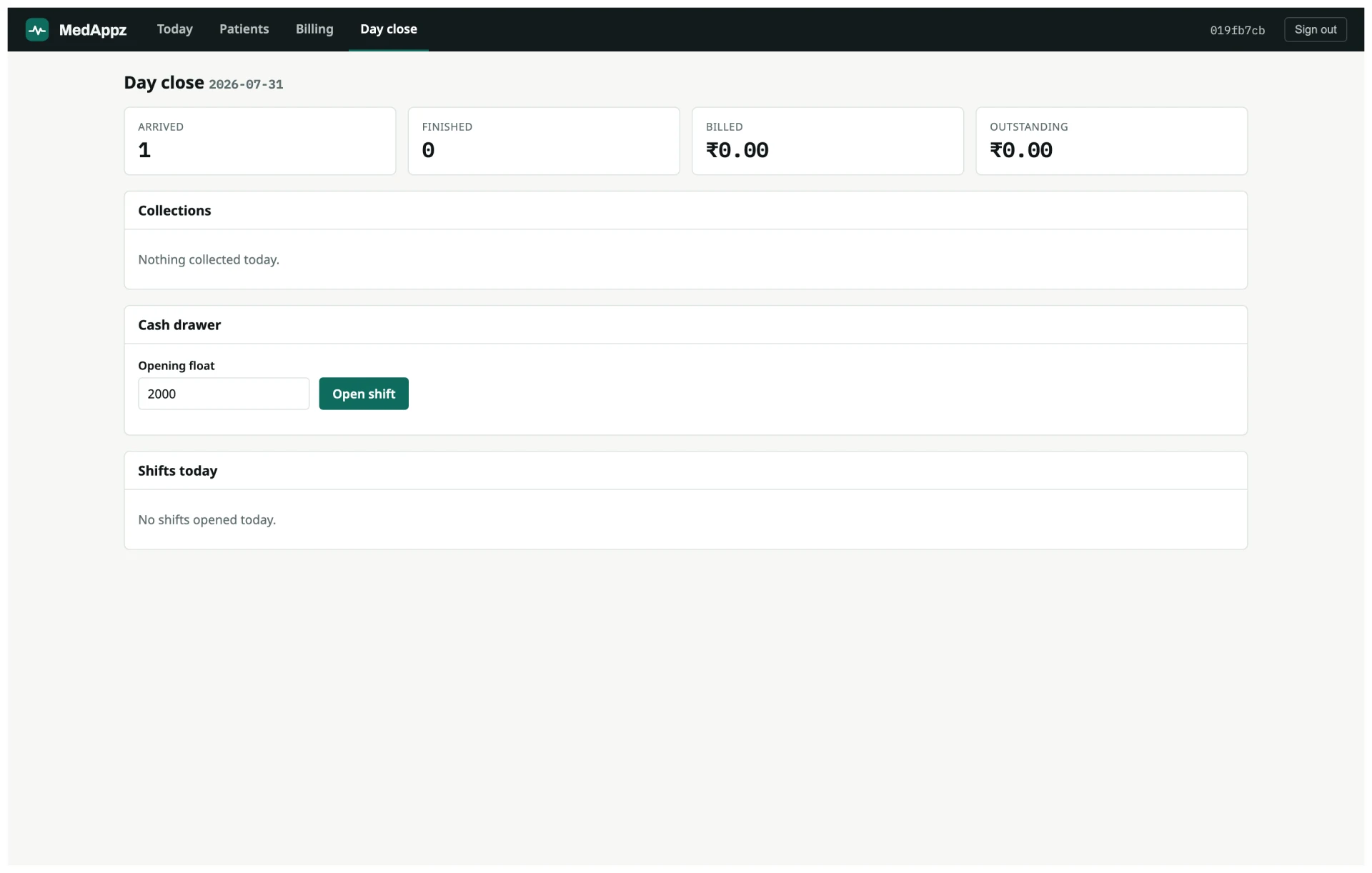 BillDesk — Day close — the honest daily summary