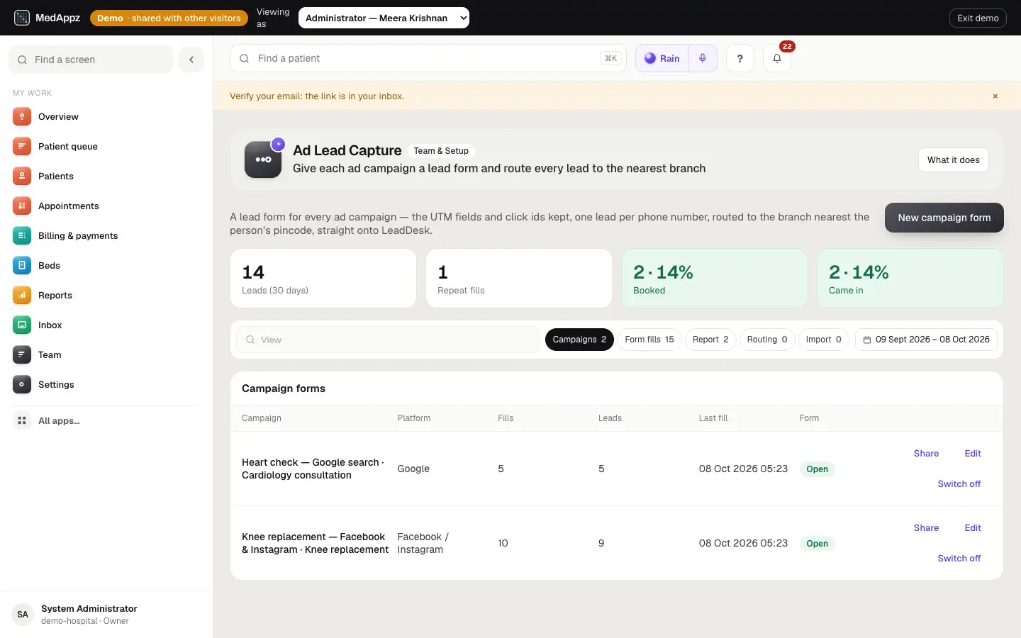 AdLeadCapture — Ad Lead Capture — Give each ad campaign a lead form and route every lead to the nearest branch