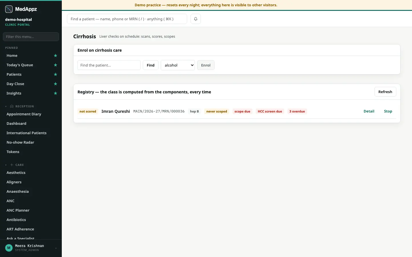 CirrhosisCare — Cirrhosis — Liver checks on schedule: scans, scores, scopes