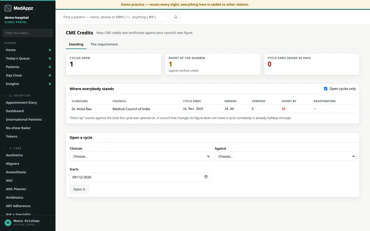 CMETracker — CME Credits — Keep CME credits and certificates against your council’s own figure