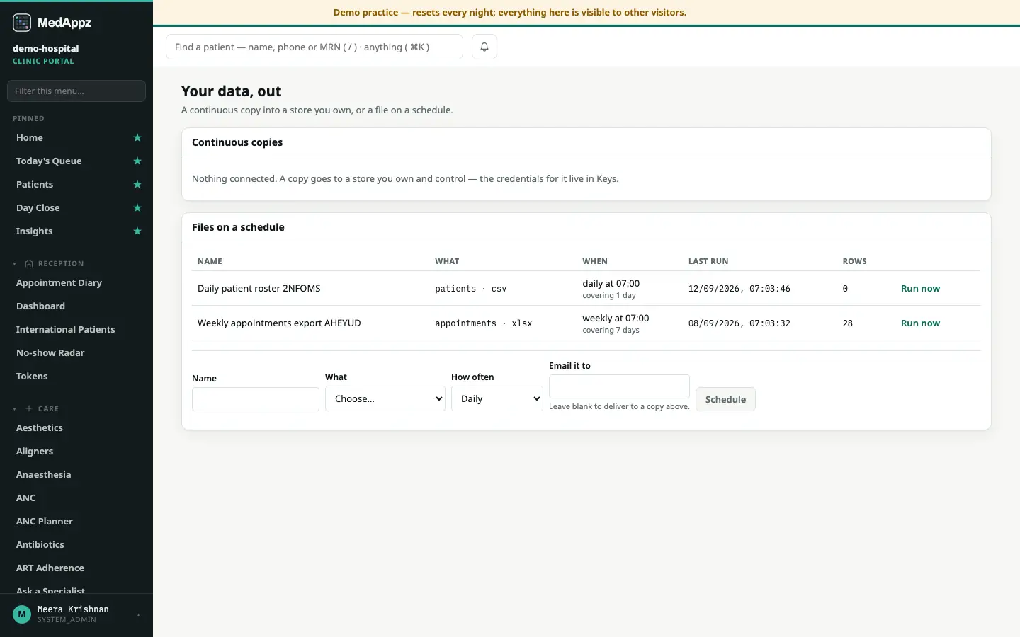 ExportDesk — Data Out — Send any list to a spreadsheet, on schedule