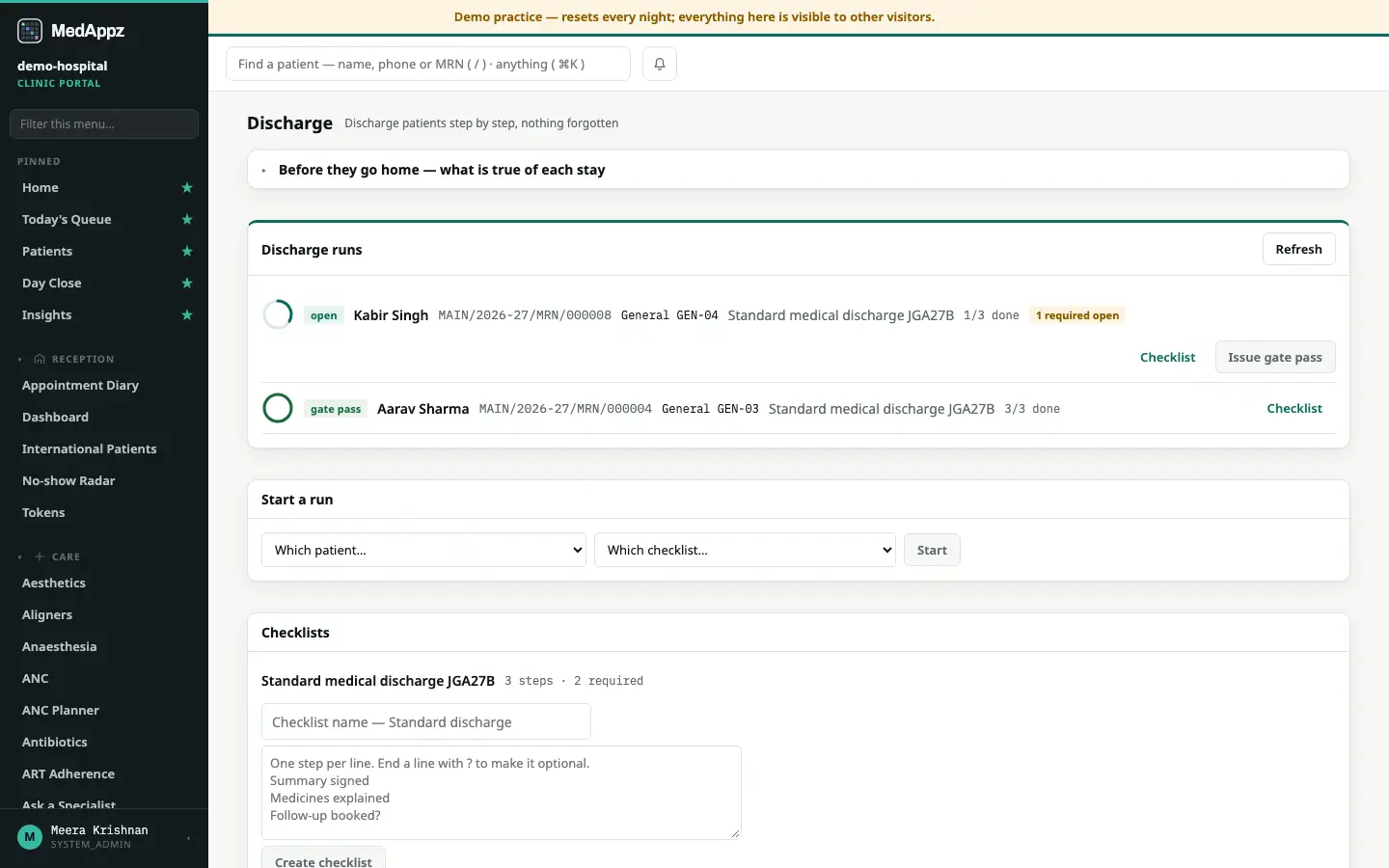 DischargeLine — Discharge — Discharge patients step by step, nothing forgotten