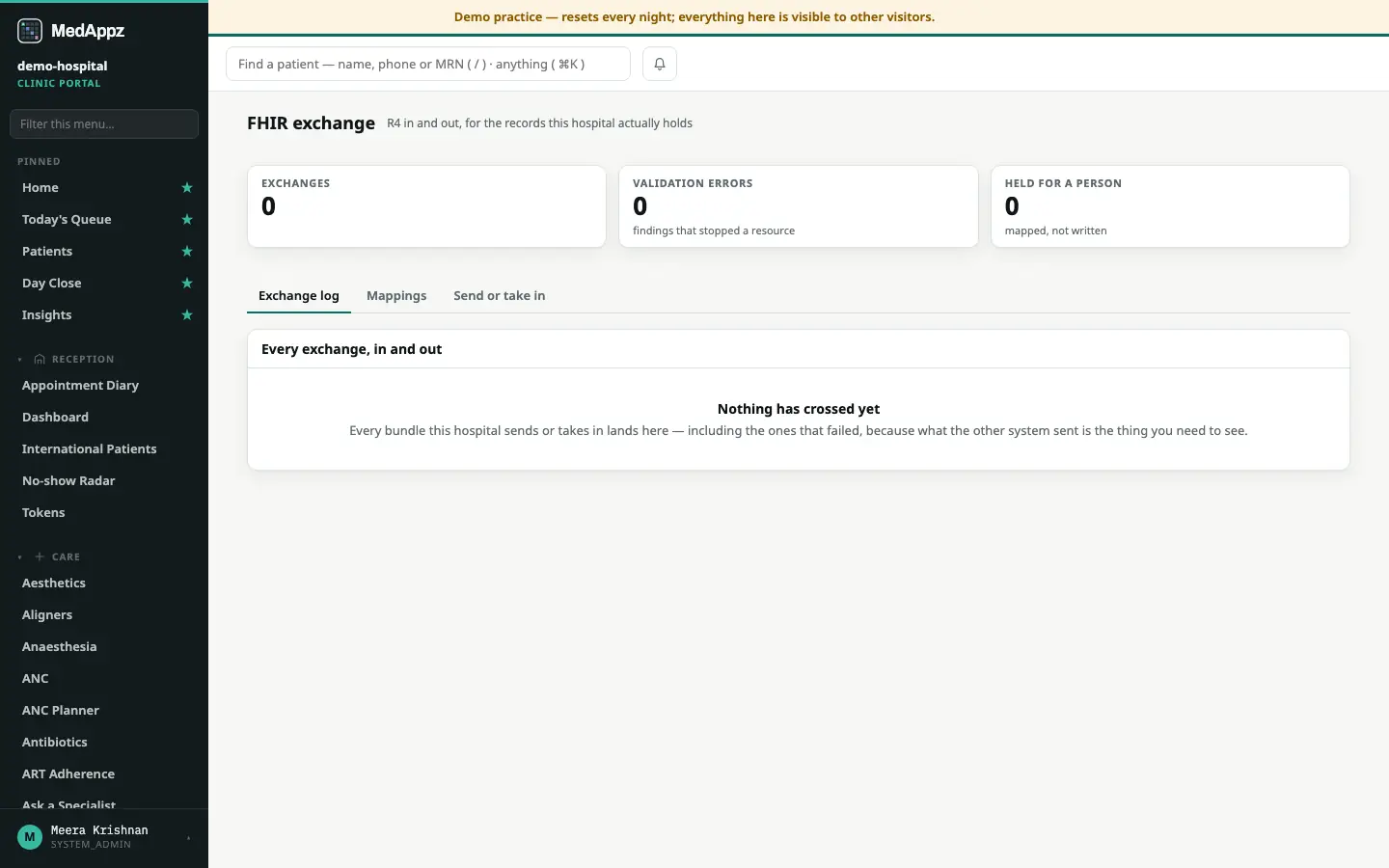 FHIRBridge — FHIR Exchange — Send records to another system in FHIR, and take theirs in