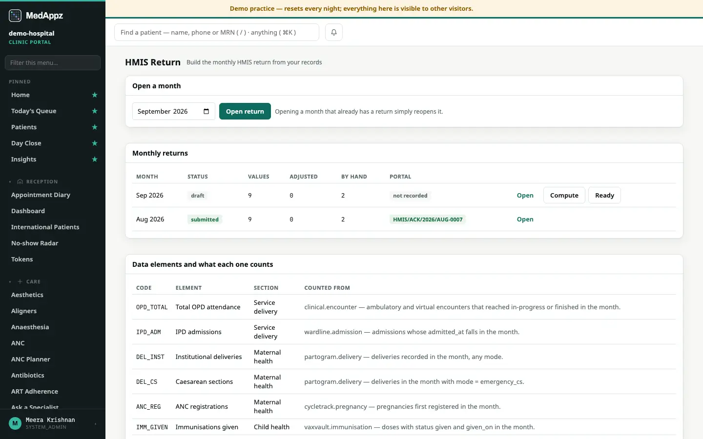 HMISBridge — HMIS Return — Build the monthly HMIS return from your records