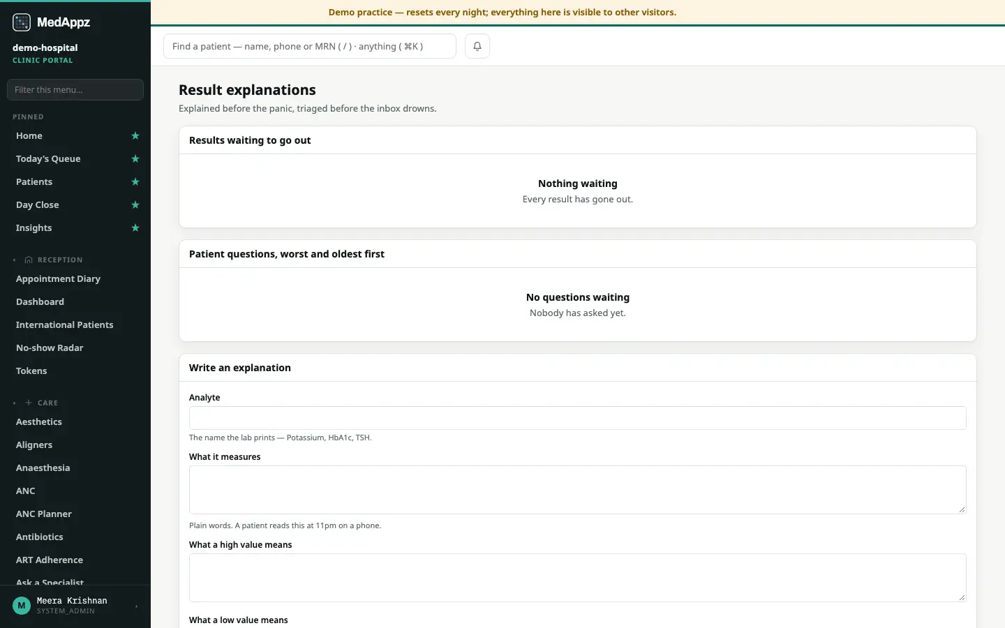 LabExplain — Result Explanations — Explain lab results before the patient panics