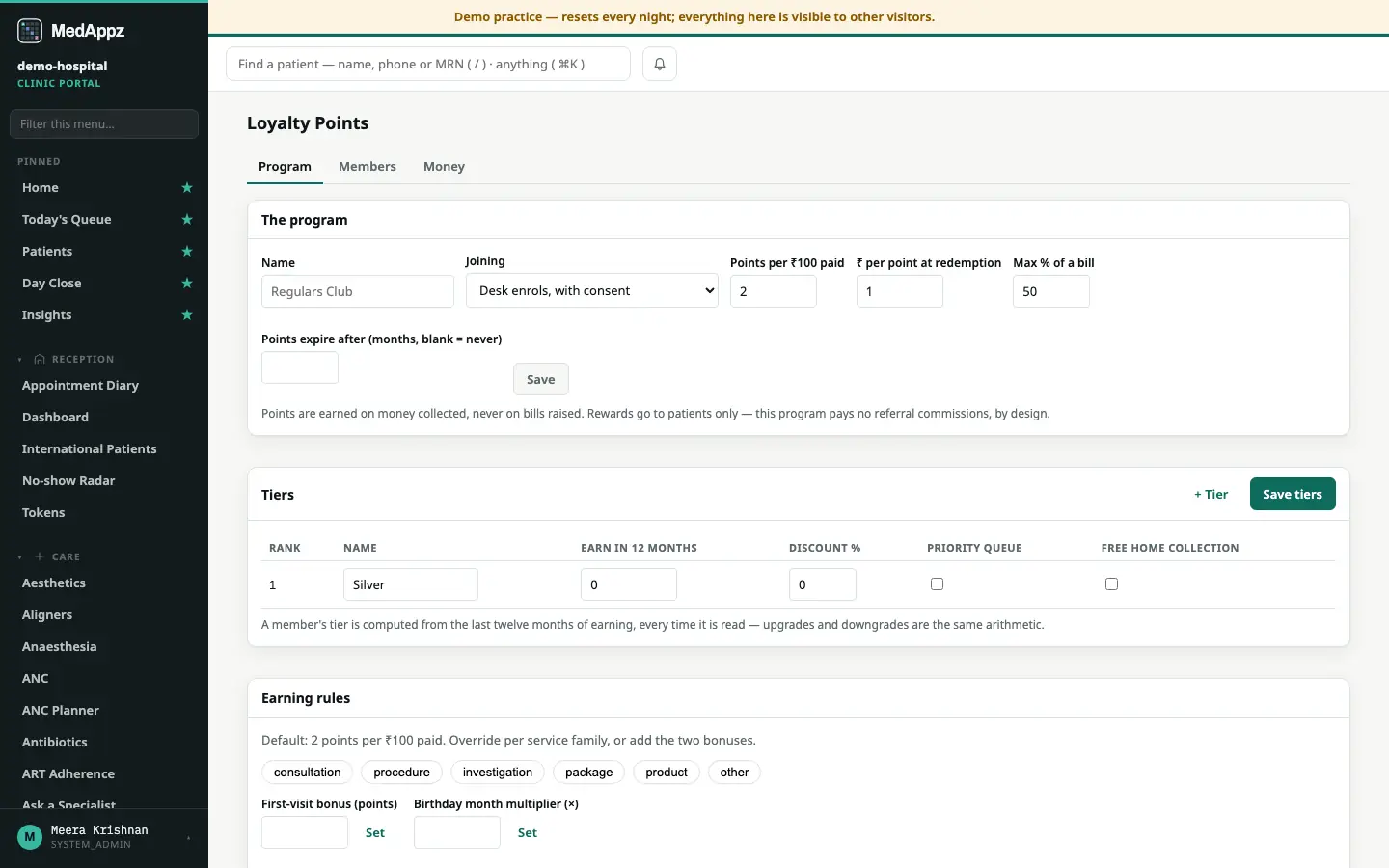 Loyalty Points — Loyalty Points — Points that bring your regular patients back
