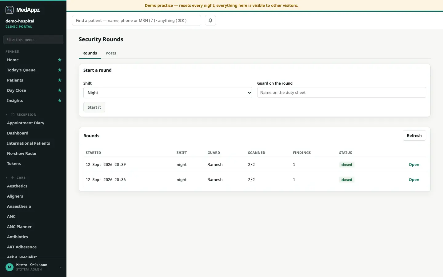 SecurityRounds — Security Rounds — Guard rounds proved at each post, not ticked off a list