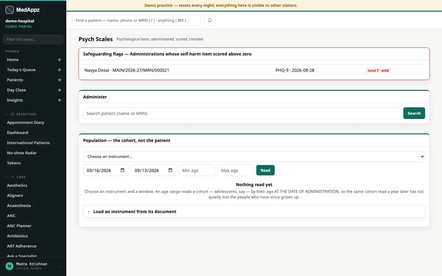 PsychMetrics — Psych Scales — Psychological tests: administered, scored, trended