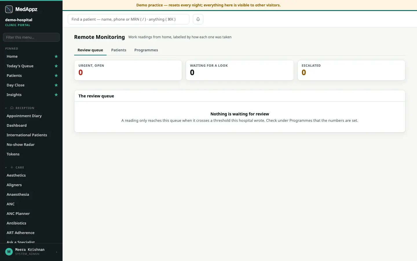RPMConsole — Remote Monitoring — Work readings from home, labelled by how each one was taken