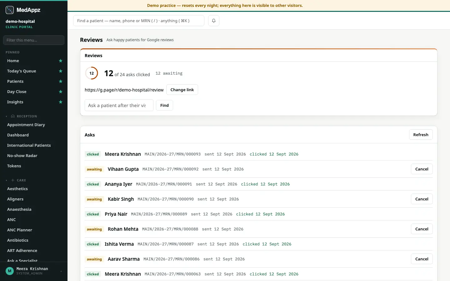 ReviewMagnet — Reviews — Ask happy patients for Google reviews