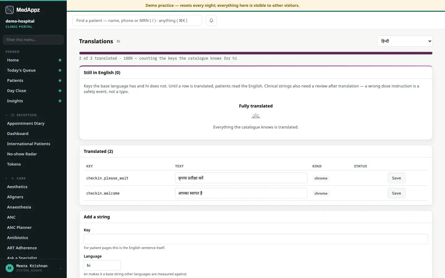 LangPack — Translations — Run the clinic in the patient’s language