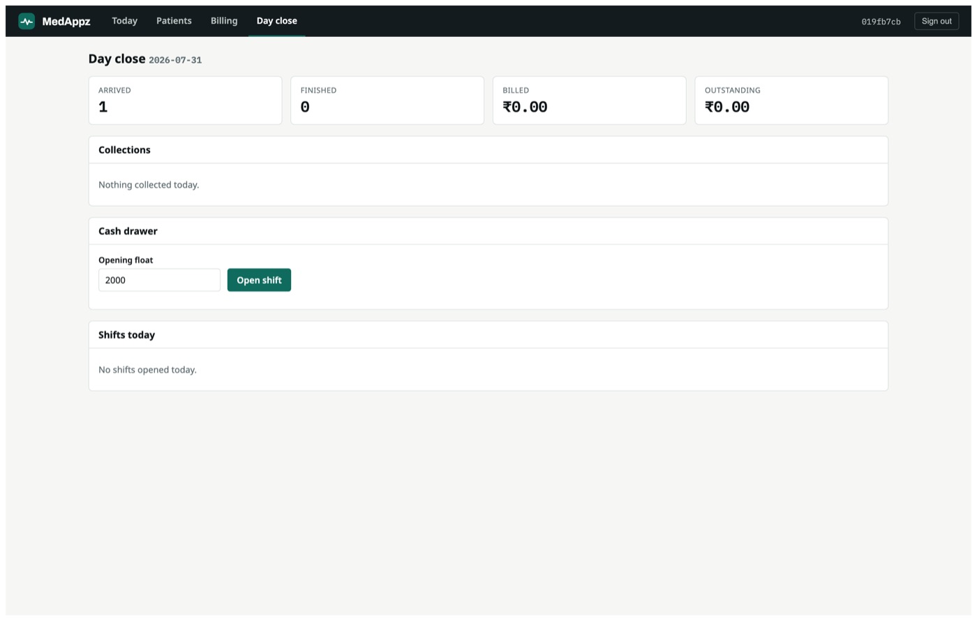 BillDesk — Day close — the honest daily summary